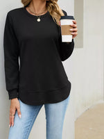 Textured Crew Neck Sweatshirt