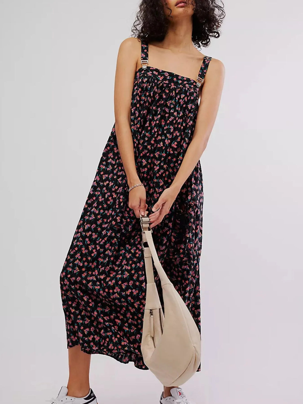 Floral Print Square Neck Summer Dress