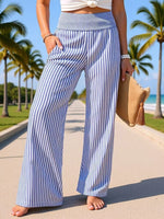 Striped Wide-Leg Pants