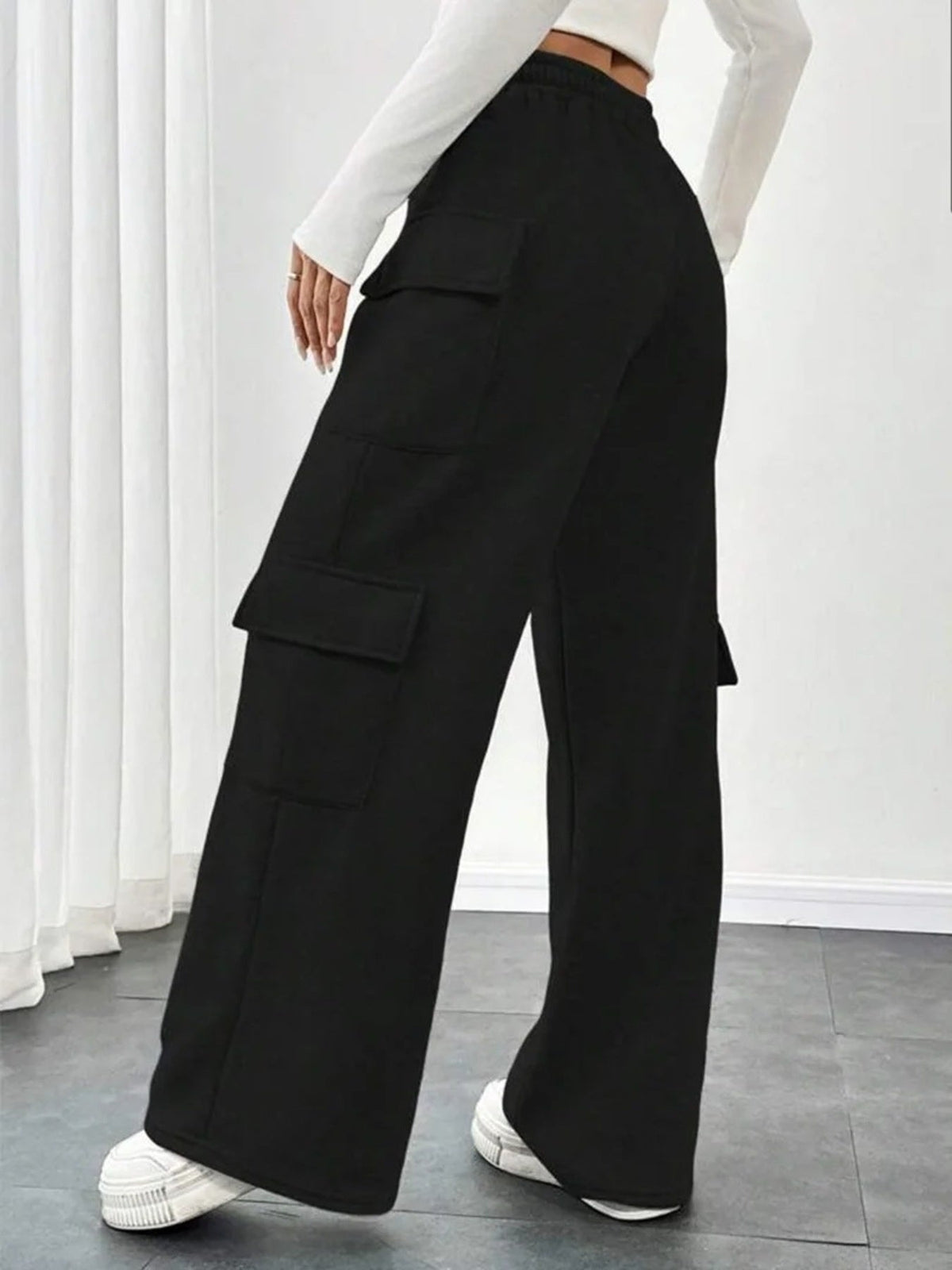 Casual Drawstring Loose Fit Pants
