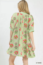 Umgee Abstract Print Mini Dress
