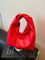 Knot Handle Leather Handbag