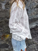 Floral Embroidered Button Down Shirt