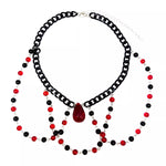 Gothic Vampire Beaded Teardrop Necklace