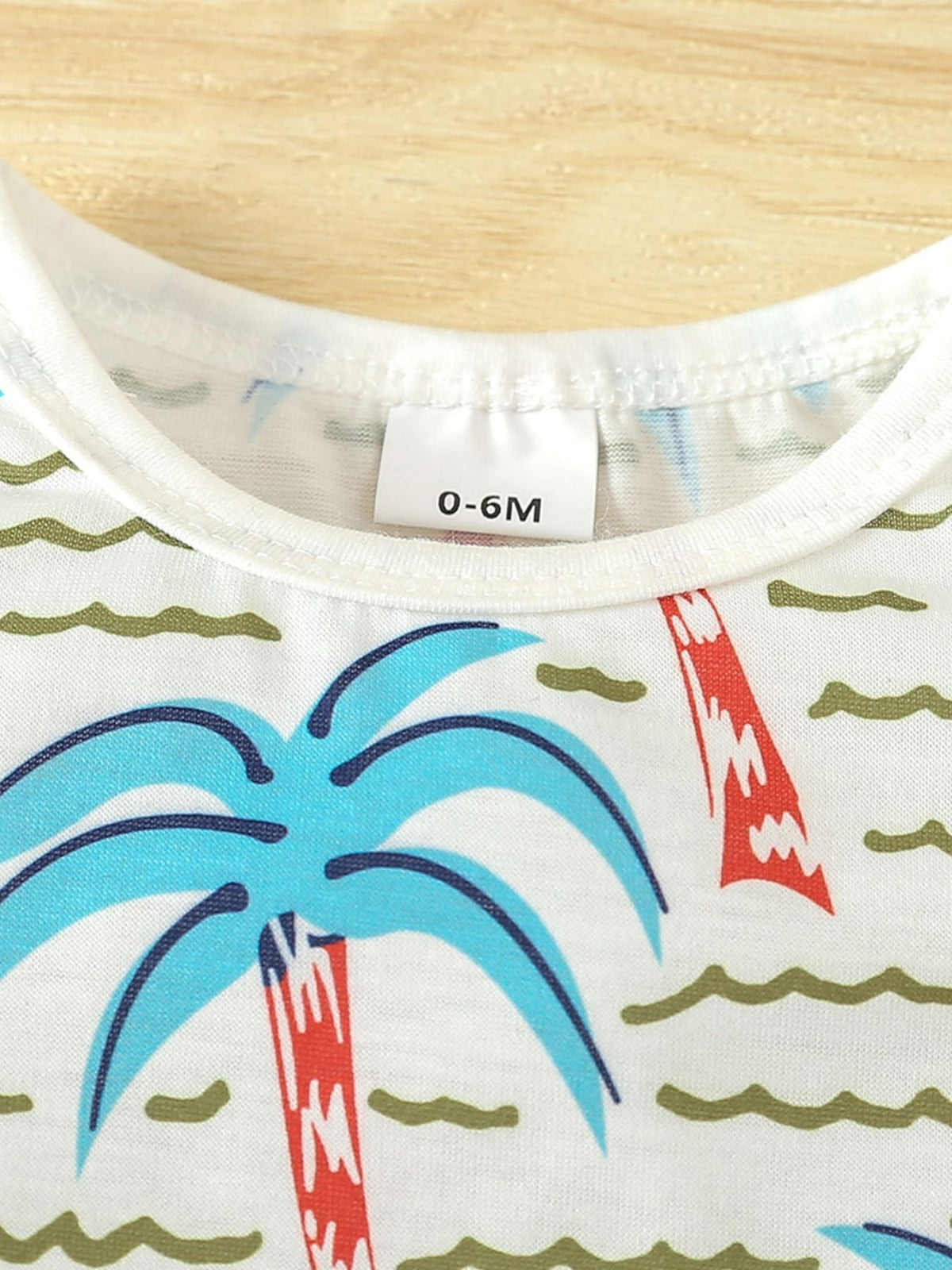 Children's Tropical Palm Print Tank Top & Shorts Set