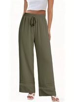 Casual Wide Leg Drawstring Pants