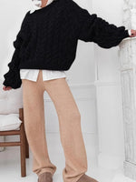 Cable Knit Long Sleeve Sweater