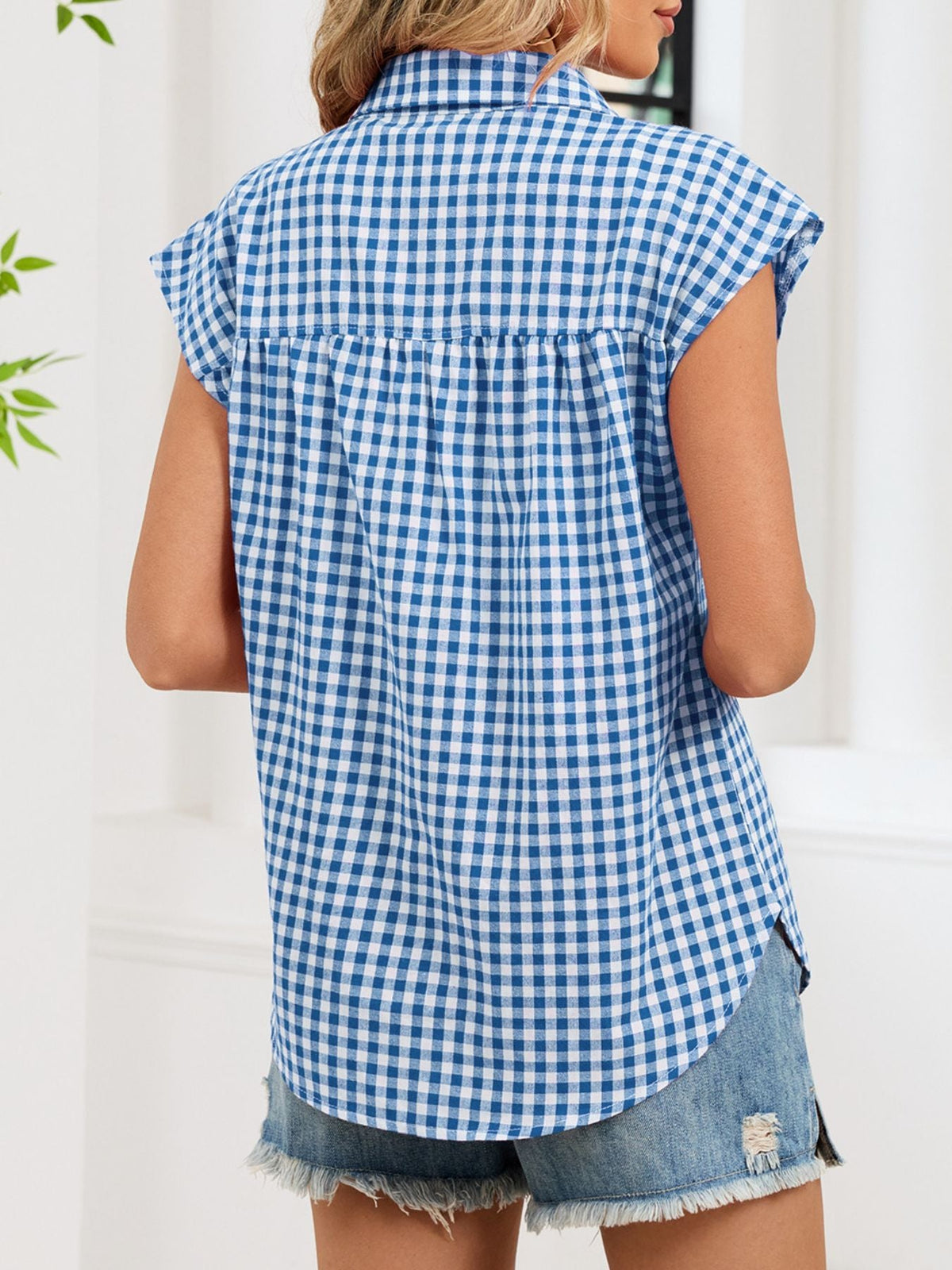 Gingham Button-Down Shirt