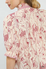 Umgee Mixed Print Button Front Top