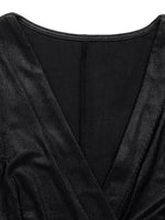 Surplice Long Sleeve Midi Dress