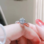 1 Carat 925 Sterling Silver Moissanite Ring