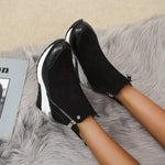 Side Zipper Ankle Boots