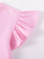 Children's Ruffled Cap Sleeve Top and Pants Set