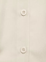 Ruched Button-Up Peplum Shirt