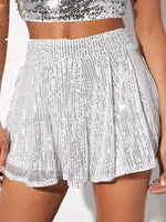 Sequin High Waist Shorts