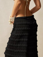Lace Drawstring Wide-Leg Pants