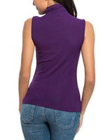 Sleeveless Turtleneck Slim Fit T-Shirt