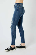 Judy Blue Full SizeHigh Waist Distressed Skinny Jeans