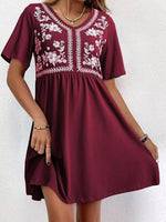 Floral V-Neck Mini Dress