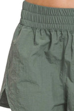 Zenana Windbreaker Smocked Waistband Running Shorts