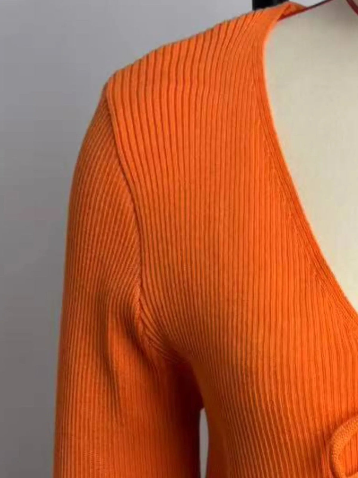 Tie-Front Long Sleeve Cardigan