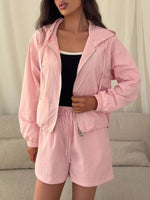 Lightweight Hooded Jacket and Shorts Set