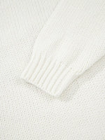 Embroidered Bow Boots Graphic Drop Shoulder Sweater