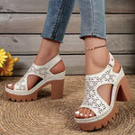 Open Toe Block Heels Sandals