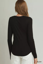Umgee Crewneck Long Sleeve Top