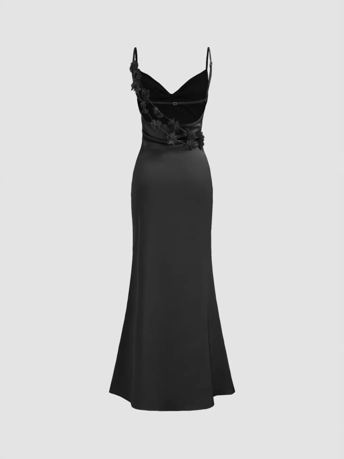 Cowl Neck Satin Maxi Dress