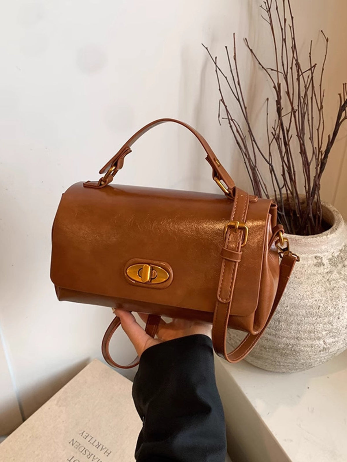 Flap Leather Shoulder Bag