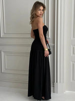 Donna Hollow Out Cinched Elegant Dress