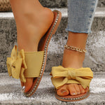Bowknot Embellished Flat Sandals