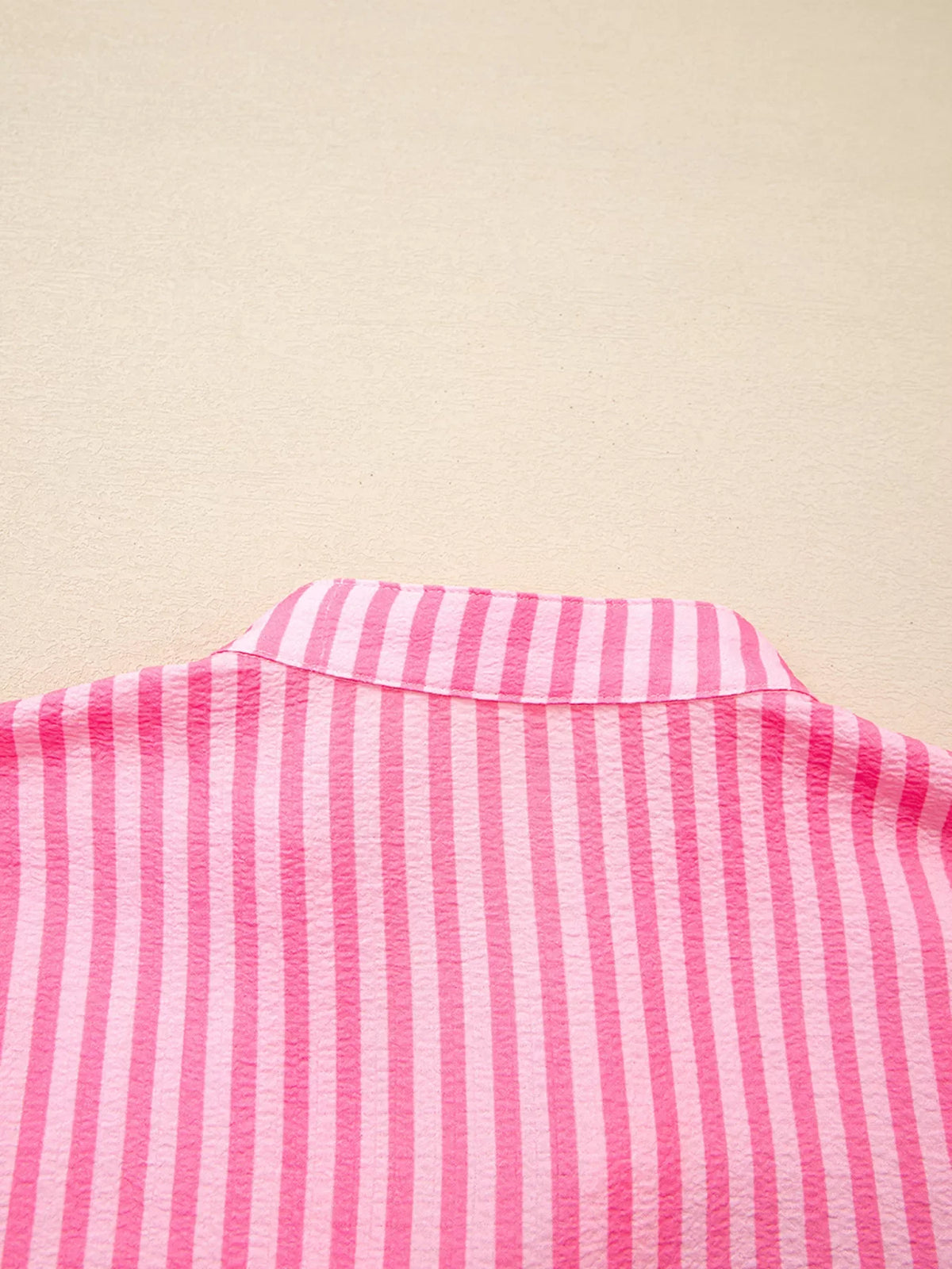 Stripe Flare Sleeve Half Placket Tiered Flowy Mini Dress