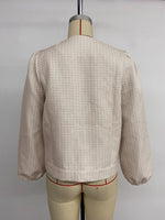 Button-Front Jacket with Pocket Details