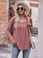 Square Neck Long Sleeve T-Shirt