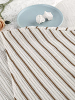 Striped Tie Front Top and Shorts Lounge Set