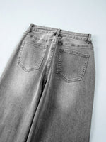 High Waist Wide Leg Washed Jeans