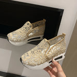 Lace Breathable Platform Slip-On