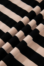 Stripe Casual Round Neck Tee Dress with Pockets