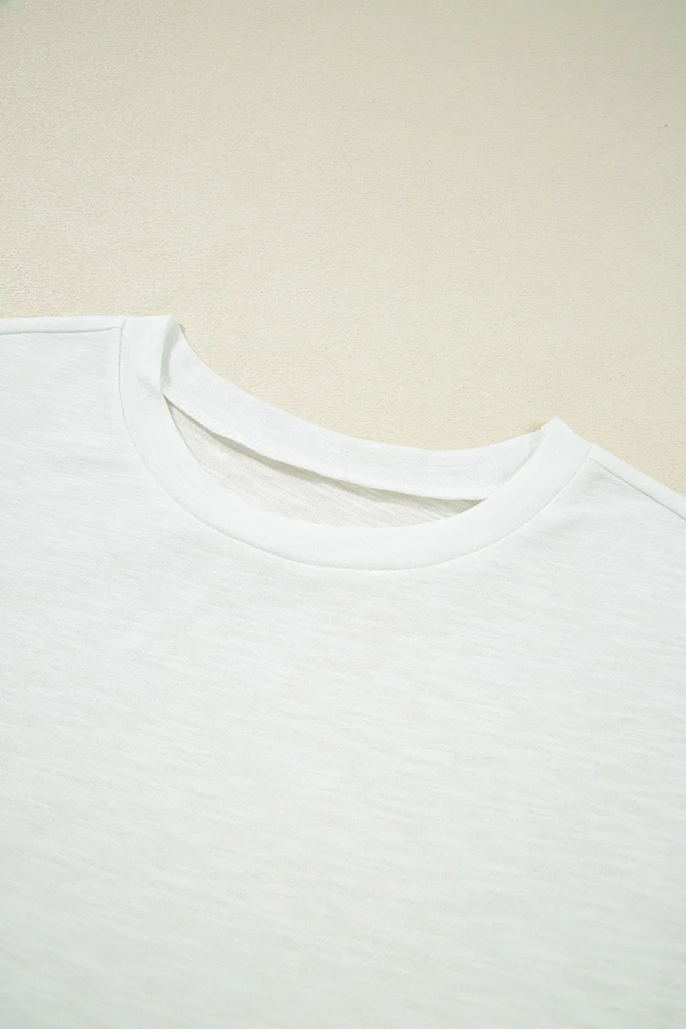 Lace Patchwork Cap Sleeve Round Neck T Shirt