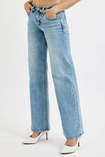 RISEN Full Size Low Rise Ankle Boyfriend Distressed Jeans Plus Size