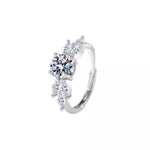 1 Carat 925 Sterling Silver Moissanite Ring