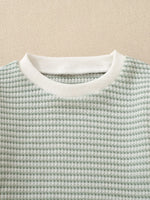 Children's Striped Long Sleeve Top and Pants Set