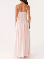 Ruched Spaghetti Strap Maxi Dress