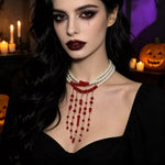 Gothic Multi-Layered Beaded Necklace