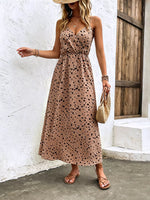 Floral Print Spaghetti Strap Midi Dress