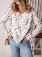 Textured Knit Button-Up Cardigan