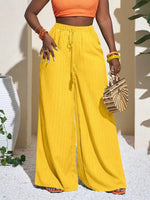 Wide-Leg Pants with Drawstring