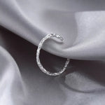 925 Sterling Silver Textured Open Ring